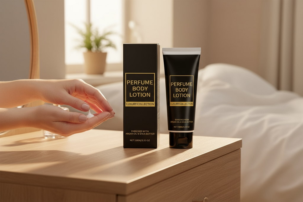 GlowTech France - Crème parfumée pour le corps a l’huile d’argan et beurre de karité